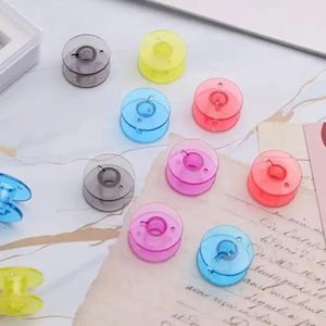 10/50 stuks transparante meerkleurige naaimachinespoelen thuis lege spoelspoelen naaigereedschap accessoires universele spoel-gemengde kleur-50PCS