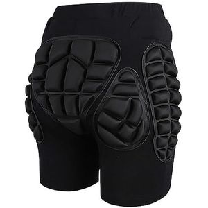 3D Gewatteerde Shorts Beschermend For Snowboarden Schaatsen, EVA Korte Broek Beschermende Uitrusting Gear Guard Impact Pad Heup- En Staartbeenbeschermer For Kinderen En Volwassenen (Color : Noir, Si