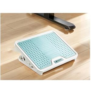 HOFUNTRE Stabiel Opstapkrukje， Voetensteun for Bank， Multifunctioneel Voetsteunkruk，Verdikte Stalen Plaat, Massageontwerp, Verstelbare Kantelhoek, Stabiel En Duurzaam(Blue)