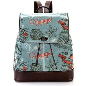 Gepersonaliseerde Schooltassen Boekentassen voor Tiener Vakantie Frame Bon Voyage, Meerkleurig, 27x12.3x32cm, Rugzak Rugzakken