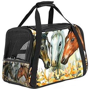 Pet Travel Carrying Handtas, Handtas Pet Tote Bag voor kleine hond en kat Fall Horse Autumn