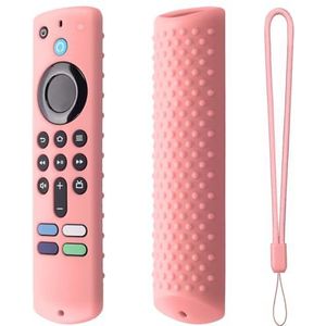 2022 Lichtgevende siliconen beschermhoes voor Fire TV Stick (3e generatie) Derde Generatie/4K 2021/4K MAX Afstandsbediening Anti-Drop Stofdichte Case Shell (Roze)