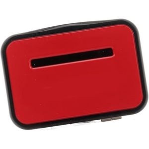 3D stappenteller, blinde tekst 3D Touch 3 knoppen 3D stappenteller draagbare batterij aangedreven met clip voor het bijhouden van calorieën (rood)