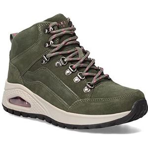 Skechers Uno Rugged Enkellaars voor dames, Olijfsuède Durasuede, 39 EU