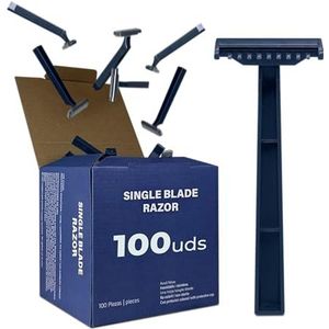 Wegwerpscheermes van roestvrij staal, 100 stuks, wegwerpscheerapparaat voor professioneel gebruik, esthetisch en chirurgisch (messen met 1 mes)