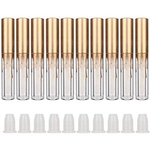 10st 2.5ml Lege Lipgloss Tubes, Lege Lipgloss Tube DIY Lipstick Fles Container met Wand, Hervulbare Lip Clear Balm Containers voor Vrouwen Grils DIY Beauty Lip Cosmetische
