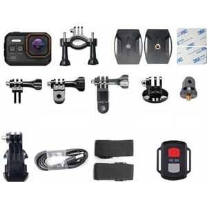 HD 4K Actiecamera 170 graden WiFi 30fps Video Professional Support Nightshot Waterdichte Duikcamera Case for video(Size:Without SD Card,Color:Nero)