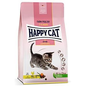 Happy Cat 70535 - Young Kitten Land gevogelte - droogvoer voor kattenbaby's vanaf 5 weken - 1,3 kg inhoud