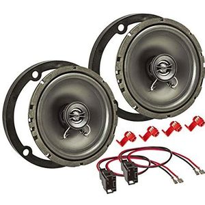 tomzz Audio 4034-003 luidsprekerinbouwset geschikt voor Mercedes vanaf 2006 Sprinter Vito Viano VW Crafter 165mm coaxiale systeem TA16.5-Pro