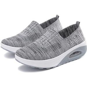 Running Shoes Lightweight Tennis Shoes Non Slip Gym Workout Shoes Breathable Mesh Walking Sneakers (Color : Light gray, Size : 40 EU)