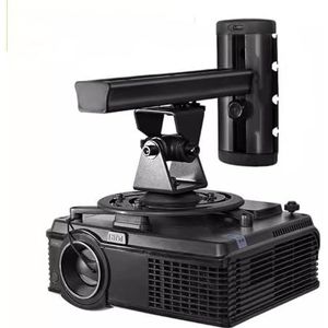 Projectorbevestiging, Projectorbeugel Verstelbare ophangbeugel Universele rotatie Muurophanging for en achter Heffen Telescopisch plafond Kantoor en huishoudelijk gebruik Projectorstatief(Black)