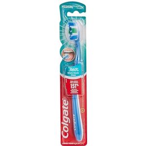 COLGATE 3127693 Tandenborstels 360 graden compacte kop medium,M (Pack of 1)