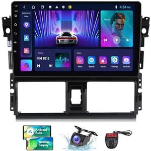 Android 13 Dubbel DIN autoradio voor Toyota Vios XP150 2013-2020-GPS Navi | Gratis achteruitrijcamera| 9 inch Scherm met Carplay Android Auto/FM RDS DAB/Bluetooth/SWC/DSP Stereo(NF-1)