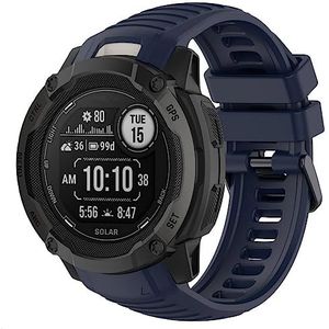 GIOPUEY Band Compatibel met Garmin instinct 2X, zachte siliconen horlogeband, vervanging van riem [slijtvast] [ademend] - donkerblauw