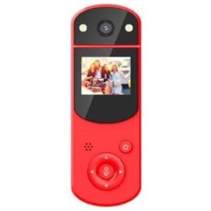 Actiecamera, 1080P Action Camera, multifunctionele handheld DV Digitale camera, roteer de selfie lens recorging MP3-speler camera(Rosso)