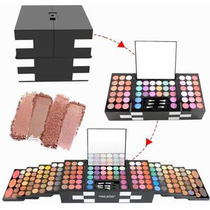 PhantomSky Glitter Oogschaduwpalet, 148 Kleuren Oogschaduw Blusher Oogmake-up Oogschaduwpalet Make-uppalet Mat Oogschaduw Palet Poeder, Waterdicht, Langdurige, Voor Damesmake-up