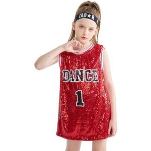 LOLANTA Danskostuum met pailletten voor meisjes, hiphopdanskostuum, 146-152, dag 150