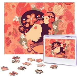 500 Stuk Jigsaw Puzzel voor Volwassenen Gepersonaliseerde Foto Puzzel Vrouwendag Wenskaart Aangepaste Houten Puzzel voor Familie, Verjaardag, Bruiloft, Game Nachten Geschenken, 51,8 cm x 38 cm