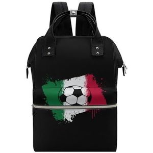 Italiaanse Vlag Voetbal Grote Capaciteit Tas Laptop Rugzak Reizen Rugzak Zakelijke Dagrugzak Computer Tassen