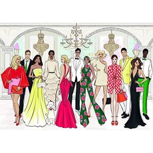 Puzzel The Gala - Mode Fashion Glossy Puzzel in een stijlvolle, luxe Geschenkverpakking - Bit by Bit Concepts - 1000 stukjes