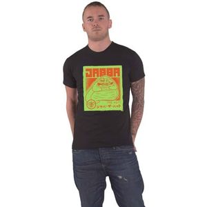 Star Wars Jabba The Hutt in Japanse cartoon T-shirt, Zwart, XL
