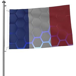 Seizoensgebonden vlag vlag van Frankrijk 90 x 150 cm werf vlag grappige veranda vlag duurzame zomer vlaggen decoratie voor slaapzaal carnaval feest