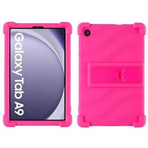 Silicon Tablet Case Geschikt for Samsung Galaxy Tab A9 8.7 inch (2023) SM-X115N X115 X110 Tab A9 Plus 11 ""SM-X216 Stand Case(Rose Red,Tab A9 8.7inch)