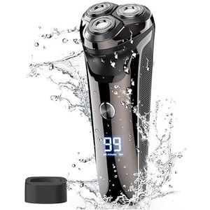 Elektrisch scheerapparaat， Waterdichte elektrische scheerapparaat for het gezicht, krachtig roterend elektrisch scheerapparaat for nat en droog gezicht, oplaadbare baardscheerapparaat for mannen