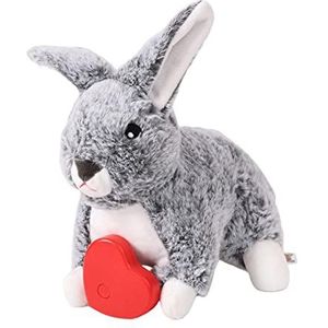 LINGJIONG Little Buddy Heart Beat Bunny, puppyspeelgoed met hartslagmeter, trainingsspeelgoed voor scheidingsangst - verlichting van gedragshulp voor huisdieren