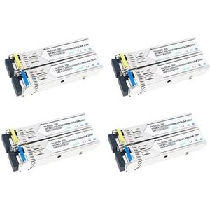 LC Simplex Connector Transceiver SFP Single Mode Single Fiber Optical 1310 nm/1550 nm Ethernet compatibel met (4 paar 20 km)