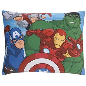 Marvel Avengers vechten tegen de vijanden blauw, rood, groen Hulk, Iron Man, Thor, Captain America Super zacht peuter kussen