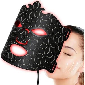 Profey Led-gezichtsmasker met 7 kleuren, rood lichtmasker, led-gezichtsmasker voor huidverjongend en anti-rimpel, led-gezichtsmasker met timerfunctie, voor thuis, oplaadbaar