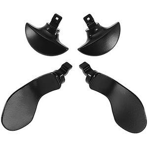ECSiNG 1 Set Terug Paddles Compatibel met PS5 Edge Controller Metallic Zwart Verwisselbare Metalen Terug Knoppen Video Games Vervanging Accessoires