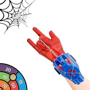 Lonyiabbi Spider Web Shooters Spider Web Launcher - 2,9 m automatische touwwerper met opladen via USB, superheld rollenspel speelgoed voor kinderen (blauw)