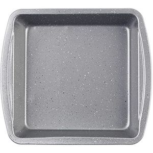 Progress BW08281EU Non-Stick Metallic Marble Square Oven Pan, 26 cm, Easy Clean, Carbon Steel, Ideal For Baking & Roasting