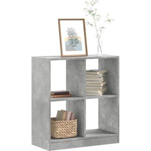 XGWKCNV Rekken, Boekenkasten & Staande Planken, Boekenkast Beton Grijs 68,5x32x75 cm Engineered Wood