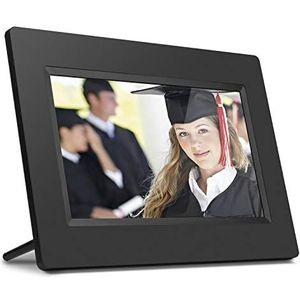 Aluratek 7 inch LCD digitale fotolijst met automatische diavoorstelling met behulp van USB & SD/SDHC (ADPF07SF) - zwart