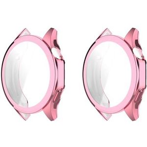 QJONSIU Hoesje voor Huawei Watch GT 5 46mm met Schermbeschermer, [2 Pack] [Anti-kras] Electroplating Zacht TPU Dun Hoesje voor Huawei Watch GT 5 46mm-Roze