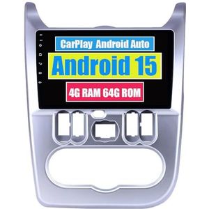 RoverOne Auto Stereo CarPlay Hoofd Unit voor Renault Logan 1 Sandero 2009-2015 voor Dacia Duster 2010-2017 Android Auto Touchscreen Sat Navi Bluetooth WiFi Radio Speler