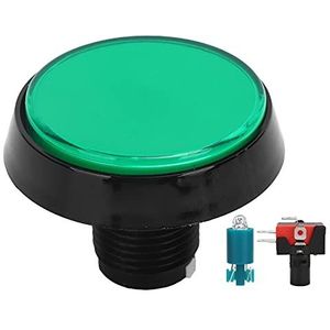 LED knoppen 60 MM 3-voet Gamepad Drukknop LED Verlicht Verlichte Ronde Platte Knop voor Machine Videogameconsole, DC 12V(Groen)