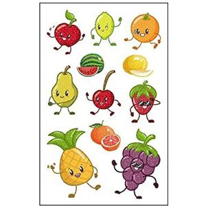 Tattoo Stickers 10 Soorten Glitter Poeder Kinderen Tattoo Cartoon Fruit Leuke Make-up Tijdelijke Arm Stickers Wegwerp Tatouage Tijdelijke Kleur: Wse025, Maat: 5 stuks)