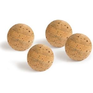 Yoga Studio Merkloze kurk-massageballen, vier stuks, triggerpoint-therapiebal, kurkbalroller voor spierspanning, diepe weefselverlichting, set van 4 (3 cm)
