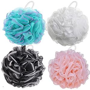 4 Packs Loofah Sponzen 60g/stks Multi Kleur Bad Rookwolken Body Scrub Loofahs voor Douche Exfoliëren
