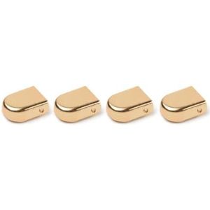 MOVDARL 2 paar platte wandelschoenen zonder strik, elastische veters, outdoor, vrije tijd, sneakers, snelle veiligheid, platte schoenveter, volwassen luie veters (4 stuks gesp goud)