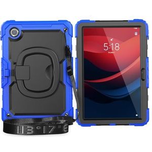 Tablet PC-hoes Zware schokbestendige TPU-hoes compatibel met Lenovo Tab M11 TB-330FU/Lenovo Xiaoxin Pad 2024 TB-331FC kinderhoes, 360 graden draaibare handgreep, standaardbeugel W schermbeschermer + s
