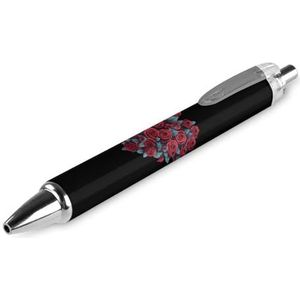 Rode Roos Liefde Hart Balpennen Blauwe Inkt Rolling Balpen Gladde Schrijven Pen voor Kantoor School 1 STKS