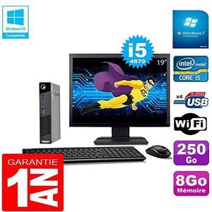 Lenovo Ultra Mini PC M73 USFF Tiny Core i5-4570 8 GB 250 GB WiFi W7 display 19 inch (gereviseerd)