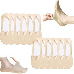 6Pairs Invisible Ice Silk Breathable Socks Non Slip Ice Silk Socks for Women,Thin No Show Socks Low Cut Liner Socks (B)