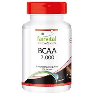 Fairvital | BCAA capsules - VEGAN - zonder additieven - valine + leucine + isoleucine - 300 capsules