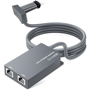 For Starlink 2-poorts Ethernet-adapter for schotelantenne Satellietinternet V2 Powerline for bekabeld extern netwerk GEN2